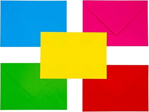 arkCRAFT 25 x C6 Premium Envelopes 100gsm 114mm x 162mm (Multicolor)