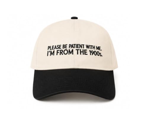Image of Two-Toned Embroidered Lettering Dad Hat Original Classic Vintage Low Profile Baseball Cap Adjustable Plain Snapback