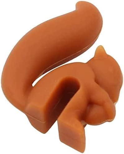 5Pcs Colorful Cute Squirrel Shape Silicone Tea Bag Holder Cup, Squirrel Drink Markers, Tea Bag Holder for Cup Hanging Tool Mug Candy Colors Gift Set，Tea Accessories,Tea Bag Holder image 3