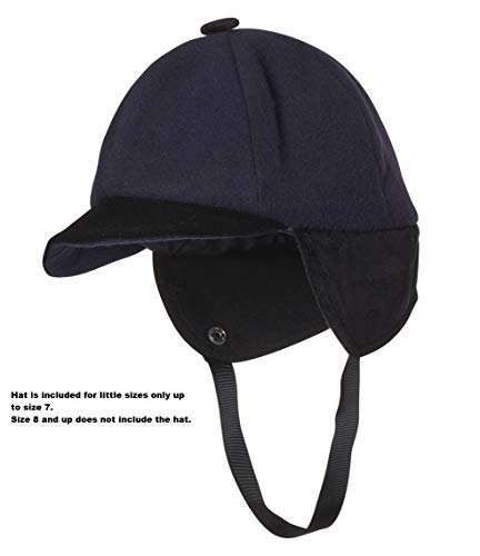 Cremson Boys Classic Wool Look Winter Double Breasted John Dress Coat Jacket Hat4