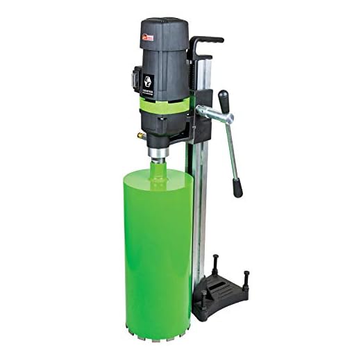 CS Unitec DBE 201 8" Capacity Concrete Core Drill - Wet Diamond Core Drilling Rig - For Concrete, Brick, Block, and Stone - MADE IN GERMANY - 110V