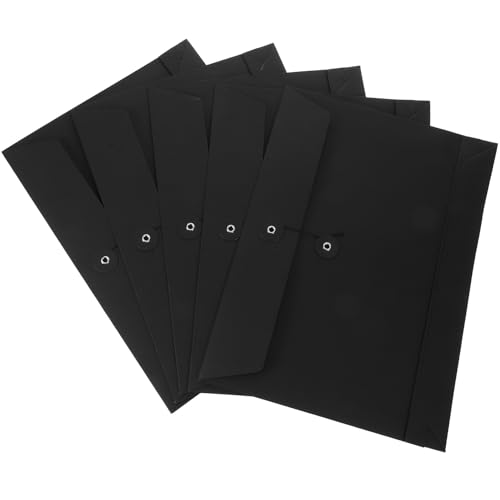 Abaodam 5個 書類ケース 厚手クラフト紙ファイルフォルダー 紐付き封筒型 書類収納バッグ 大容量 軽量 持ち運び簡単 オフィス整理用