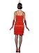 Smiffys Flapper Costume, Red with Short Dress, Headband & Gloves, 1920's Razzle Fancy Dress, Adult Dress Up Costumes
