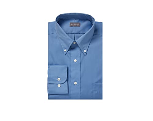 Van Heusen Men's Dress Shirt Regular Fit Non Iron Solid, Danish Blue, 3X-Large - Image 3