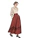 Nuoqi Victorian Dress for Women 1800s Edwardian Costume 2-Piece Renaissance Blouse Skirt Ball Gowns Red S