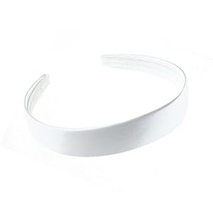 2 cm (0.8″) brede witte satijnen bedekte Alice haarband