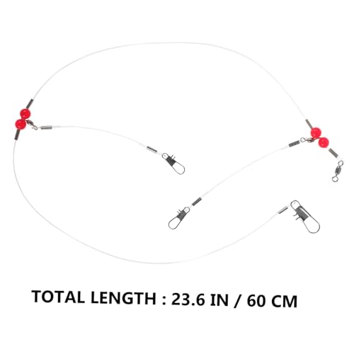 Kit 12 pcs Línea líder para pesca con señuelos miniatura 2