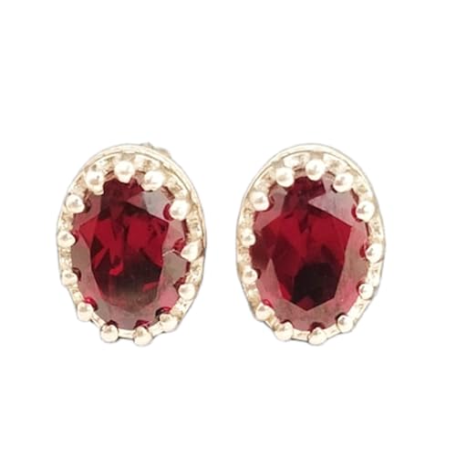 Boucles d'oreilles grenat naturel argent 925 : anti-allergie et style durable