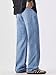 JMIERR Mens Jeans Baggy Y2K 2026 Streetwear Wide Leg Stretch Denim Pants Loose Fit Vintage Baggy Pants Trousers with Five Pockets Fall Clothes, L, Beau Blue