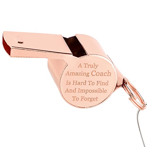Silbato coach en acero inoxidable color rosa dorado miniatura 1