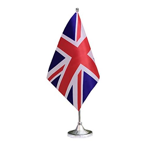 tibijoy Small Mini United Kingdom Desk Flag, British Office Flag,UK Desk Flag,for Home Garden Office Decoration,Festival Events Celebration,Home Decoration,Office Decoration Cover
