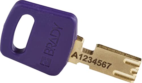 Image of Brady CPT-PRP-25AL-KD6PK SafeKey Padlock, Purple, 2.6 in H x 1.25 in W x 0.75 in D