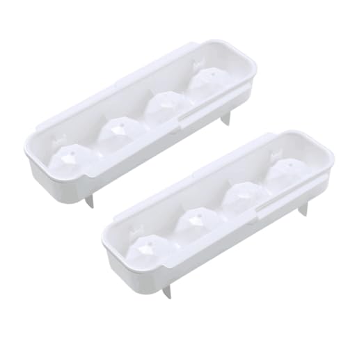 Molde para bolas de hielo Hemobllo plástico blanco 2 piezas miniatura 1