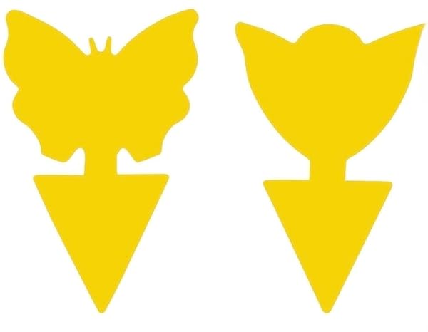 PRECORN 60 x żółte naklejki do roślin pokojowych – dwustronne, bezzapachowe żółte tabliczki przeciw komarom, muszki owocówkowe, wciornastki i mączliki – nietoksyczne, ochrona roślin wewnątrz
