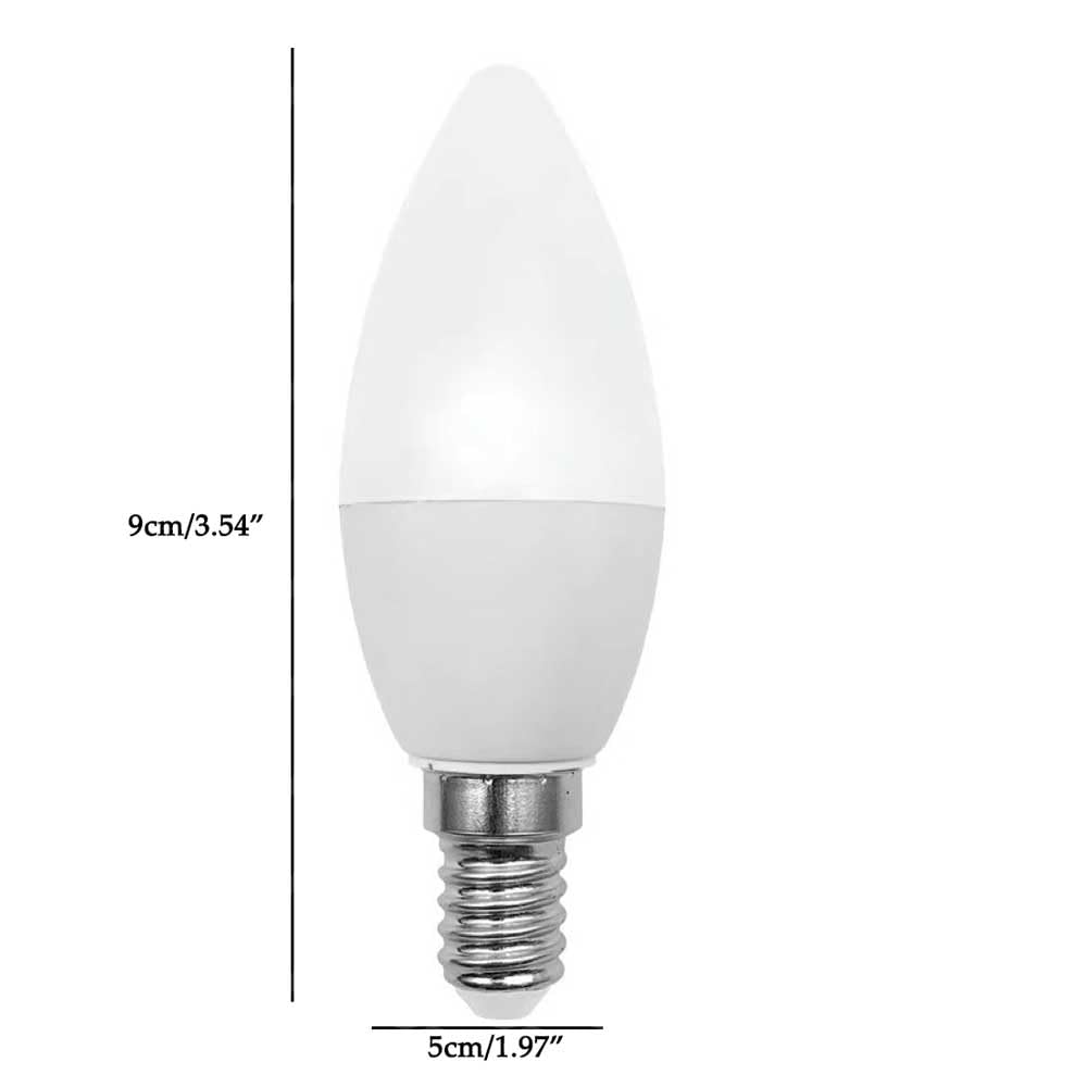 Paquete de 5/10 Bombillas Led E14 de 5 W para Candelabro, Equivalente a 50 W, 5000 K, 5 W, 500 Lúmenes, Bombillas Led de Luz Diurna para Ventilador de Techo, Bombillas Led de Bajo Consumo/Wa