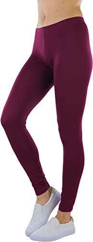 Image of ToBeInStyle Women's Skinny Fit Cotton Full Length Leggings Tights - Regular and Plus Sizes