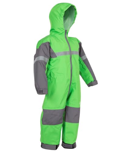 OAKI Rain and Trail Suits - The Ultimate Kids & Toddler Rain Suit for Boys & Girls - Perfect Muddy Buddy Rain Overalls Toddler Classic Green, 6-7
