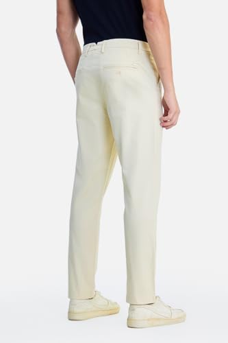Image of SNITCH Men Chinos | Slim Fit Mid Rise Solid Pattern | Cotton Blend with Medium Stretch & Smooth Texture | Button & Zip Closure for Casual & Street Wear