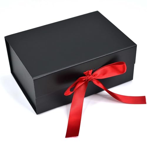 See full amazon price history chart for RBS® Black Gift Boxes for Packaging (Empty) 23 x 16 x 10cm Holds upto 5kg, Multipurpose Gift Boxes for All Occasions (1 Pack) Cardboard Box Empty, Gift Boxes for Presents with Ribbon (Red Ribbon) RBS® Black Gift Boxes for Packaging (Empty) 23 x 16 x 10cm Holds upto 5kg, Multipurpose Gift Boxes for All Occasions (1 Pack) Cardboard Box Empty, Gift Boxes for Presents with Ribbon (Red Ribbon) (B0BYP39XZN) Amazon Price History, Amazon Price Tracker
