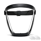 FULIER Transparent Face Mask Anti-Fog Outdoor Full Protection Face Shield HD Clear Mask Replace Safe