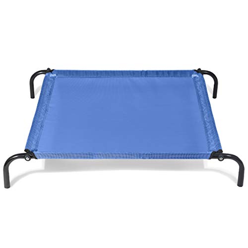 Furhaven Elevated Dog Bed For Medium/Small Dogs, Perfect For Indoor & Outdoor Use W/ High Airflow Cooling - Reinforced Cot Bed - Deep Blue, Medium #TOP1
