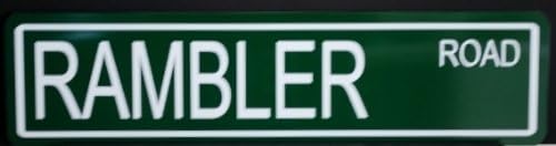 RAMBLER RD – Letrero de metal para calle, 6 x 24 pulgadas, compatible con AMC AMX, jabalina, Gremlin, Pacer, Hurst, American Motors, barra caliente,