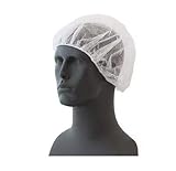 24' PP white Bouffant Caps (polypropylene) - 100 Count