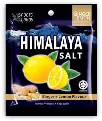 Ginger And Lemon Candy: Made from Himalaya Salt (15g x 12 packs) Halal Sports Candy