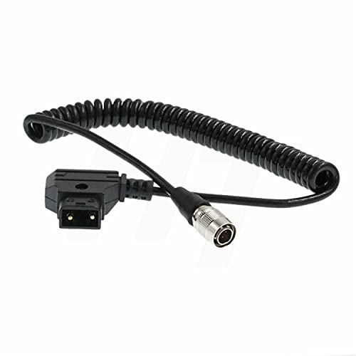 Cable en espiral D-tap a Hirose 4 pines para alimentar grabadores de sonido en rodajes 3