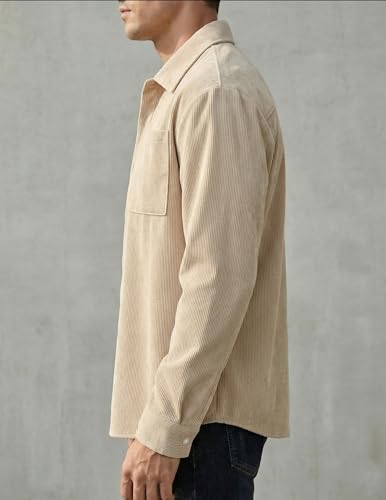 Image of ZAFUL Men's Shacket Aztec Print Shirt Jacket Flannel Button Up Turndown Collar Overshirt Chest Pocket Button Flap Thick Shirt