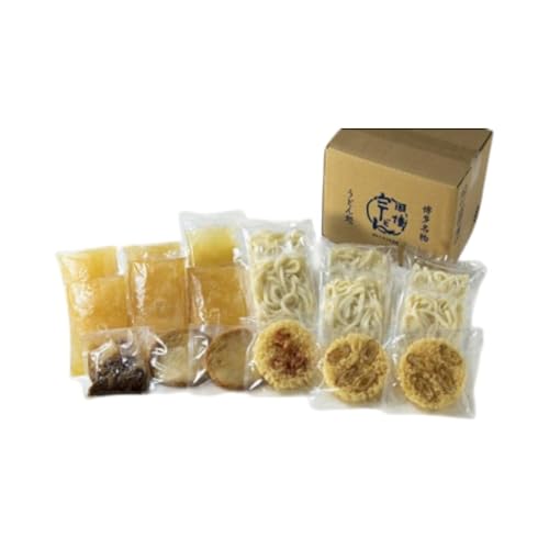 因幡うどん D セット 博多名物のやわらかいうどん 6食 詰め合わせ 冷凍 具 具材 かき揚げ 天ぷら 肉 インスタント 簡単調理 お取り寄せ お取り寄せグルメ 老舗 有名店 博多 福岡市
