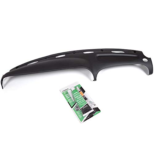 PIT66 Dash Pad Cover Bezel Compatible with 1998-2002 Dodge Ram Pickup Black Instrument Panel Dash Bezel + Gray Dash Board Cover - Thumbnail 6