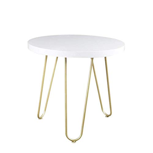 FCSFSF Chair Iron Coffee Table White Round Table Home Living Room Simp