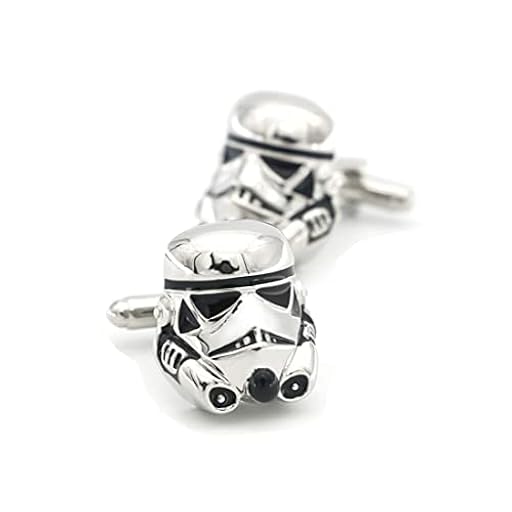 GAUEIOUR Gemelos de Stormtrooper, accesorios de moda para camisa, regalos personalizados para hombre (plata), 3cm, acero aleado | Ya disponible en tu tienda friki favorita! En mundofriki.es! GAUEIOUR Gemelos de Stormtrooper, accesorios de moda para camisa, regalos personalizados para hombre (plata), 3cm, acero aleado | Ya disponible en tu tienda friki favorita! En mundofriki.es!