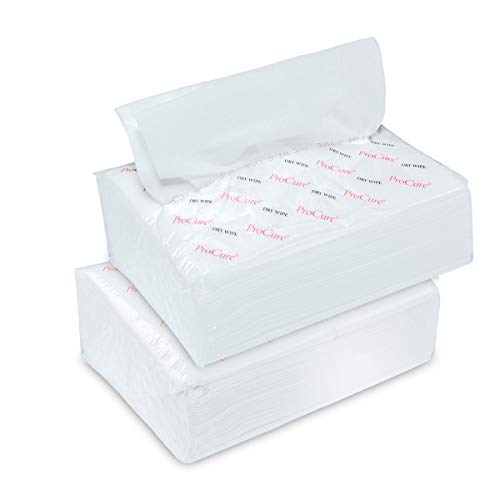 Ultra Soft Dry Wipes for Baby and Adults, 100 Count - Convenient Dispenser Pack - 11.5" x 9.25" - Disposable Dry Cleansing Cloths, Hospital Washcloths - for Cleaning, Incontinence, Facial Use
