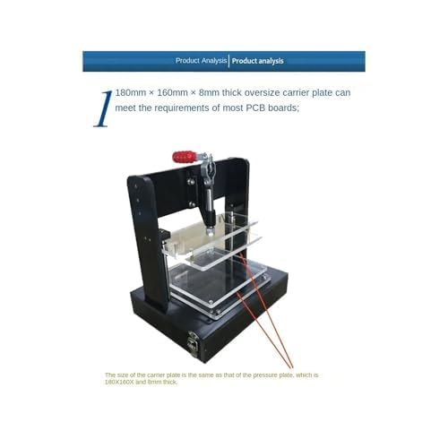 Accesorio de prueba PCB de 4 placas universal para placas de circuito de hasta 180 x 160 mm, diseño de abrazadera rápida para pruebas y configuración fiables