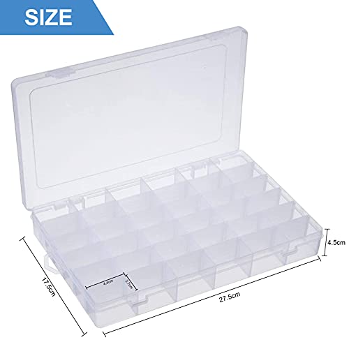 AZKEEGREY 2 Stück Stickgarn Aufbewahrung mit 36 Raster, Kunststoff Aufbewahrungsbox, Aufbewahrungsbox mit 200 Stück Plastikseide Stickgarn Karten, 8 Leere Aufkleber für Basteln Nähen