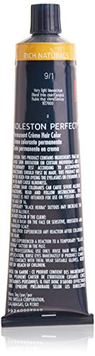 Wella Koleston Perfect Permanent Creme Hair Color - 9 1 Very Light Blonde-ash By for Unisex - 2 Ounce Hair Color, 2 Ounce