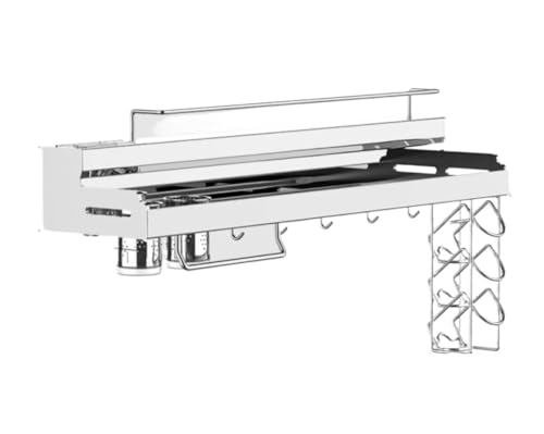 GOOPEEG Gewürzregal für Gewürzregal für die Aufbewahrung der Küche, Gewürzregal aus Edelstahl 304, Gewürzregal für die Küche, platzsparend (Size : 80cm)