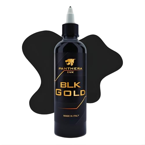 Panthera Black BLK Gold Tattoo Ink 150ml/5fl oz - Professional Tattoo Ink Suitable for All Types of Tattoos. EU Compliant - Thumbnail 2