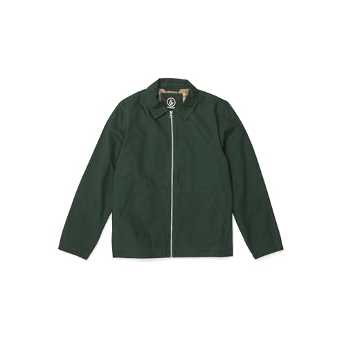 WOLVES ストライプジャケット オリーブグリーン Volcom Men's Oak Drive Zaip Garage Jacket at Amazon Men's Clothing