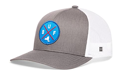 Image of HAKA State City Trucker Hat for Men & Women, Adjustable Baseball Hat, Mesh Snapback, Sturdy Outdoor Black Golf Hat