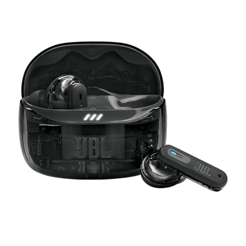JBL Tune Beam Ghost 2, Kabellose Bluetooth-In-Ear-Kopfhörer mit Noise-Cancelling, 48 h Wiedergabezeit, IP54 wasser - und staubgeschützt, Multipoint-Verbindung, ergonomisches Design, Black Ghost
