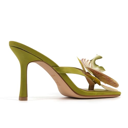 Onlymaker Orchid Heels for Women Square Toe Low Block Heel Sandals3