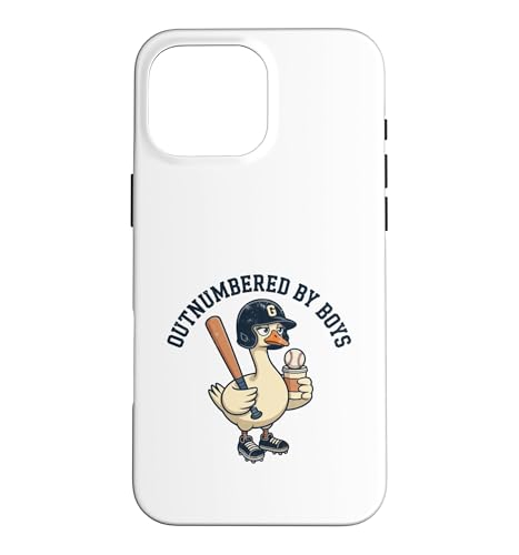 Outnumbered By Boys Mom Of Boys Baseball Mom Coffee Goose �X�}�z�P�[�X iPhone 16 Pro Max �p