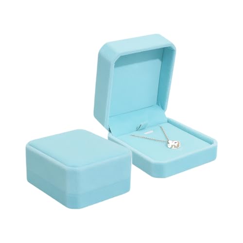 Cofanetto Anello di Velluto, Scatolina per Gioiello, Velluto Scatola di Gioielli per Anelli, Scatolette Regalo di Gioielli Classica Scatola per Orecchini，per Proposta Matrimonio Amante Anniversario
