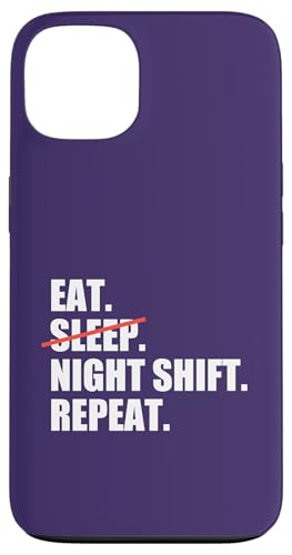 Custodia per iPhone 13 MANGIARE. DORMIRE. CAMBIO NOTTURNO. RIPETIRE. Rosso