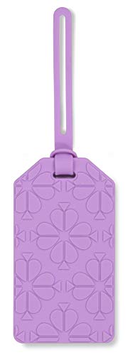 Kate Spade New York Purple Silicone Luggage Tag with Strap, Spade Flower (Purple)2