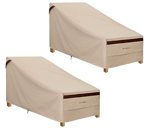 Funda para silla de salón de exterior, 2 unidades, resistente al agua, 600D, lona para patio, piscina, 74 pulgadas de largo Cover