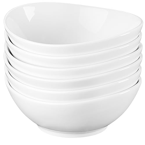 LOVECASA 6 teiliges Suppenschale Set, Tafelservice porzellan Eiform,...
